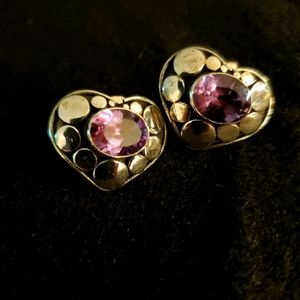 Silver and amethyst earrings